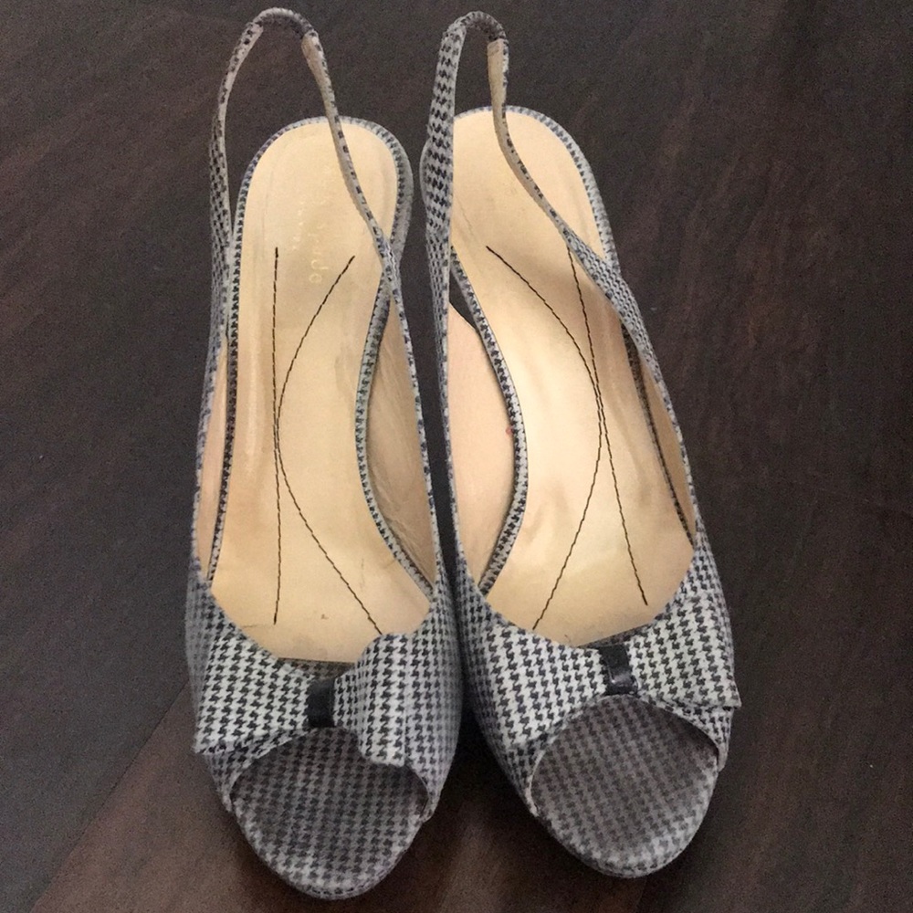 Kate Spade slingback peep toe heel